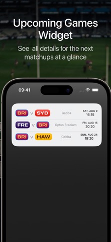 Footy Schedule: AFL Widgets screenshot