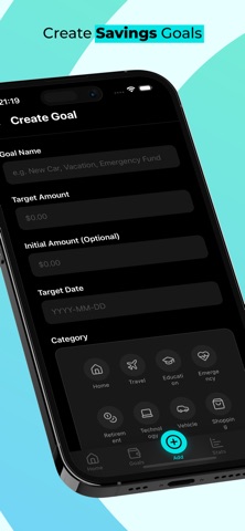 Goal Getters: Money Save Track iPhone screenshot