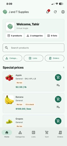 J&T Supplies screenshot