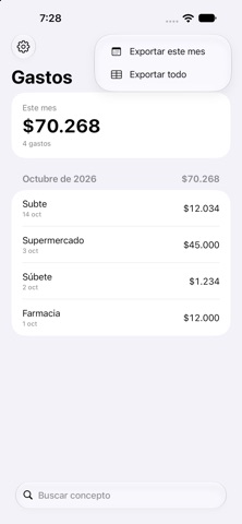 Gastos Personales Simple screenshot 2