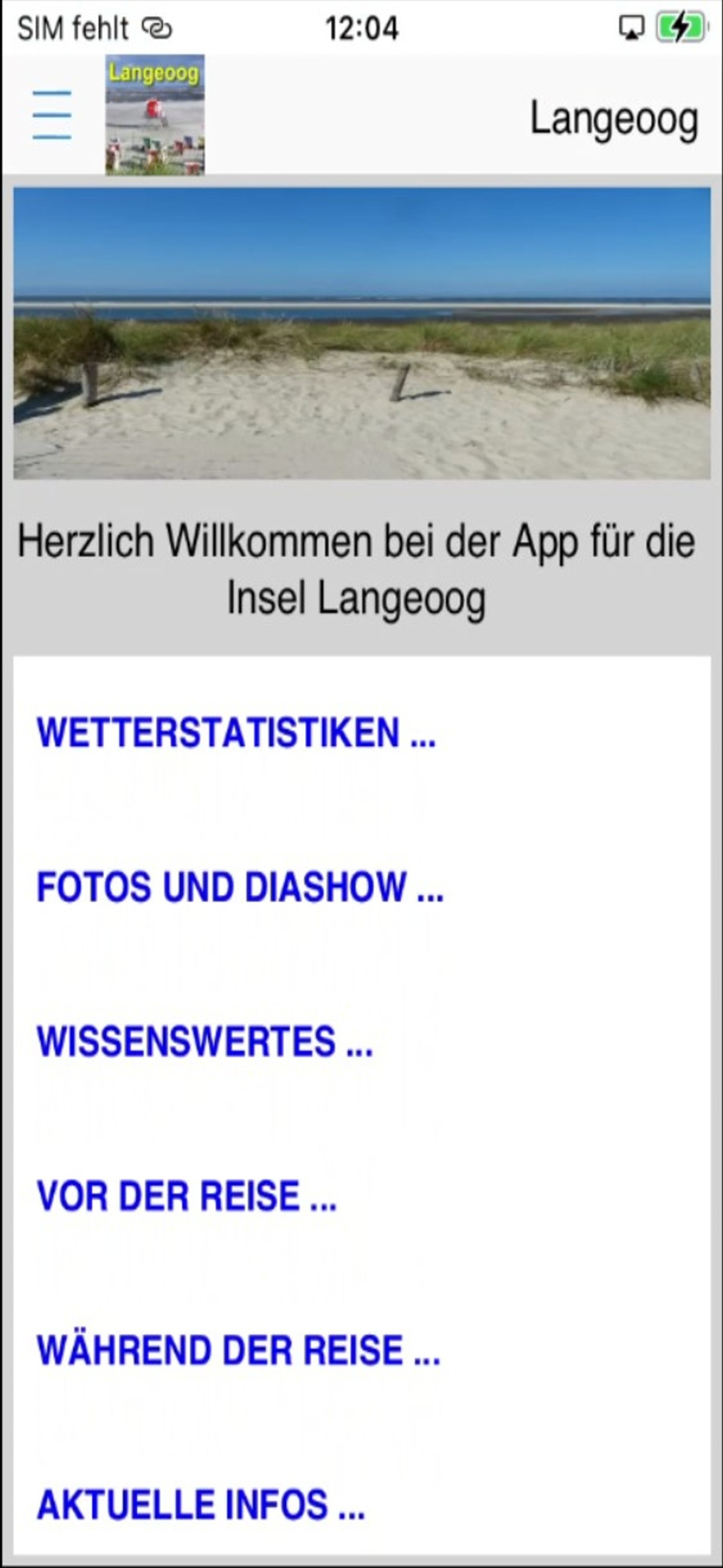 Langeoog App für den Urlaub