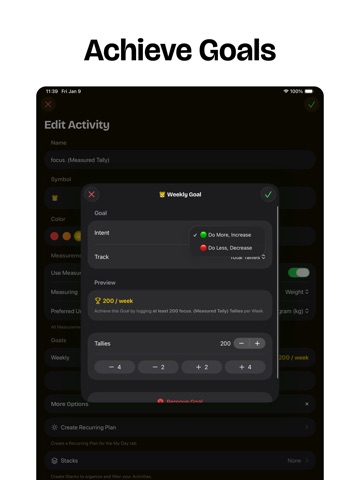Habit Tracker ◡ timespent iPad screenshot