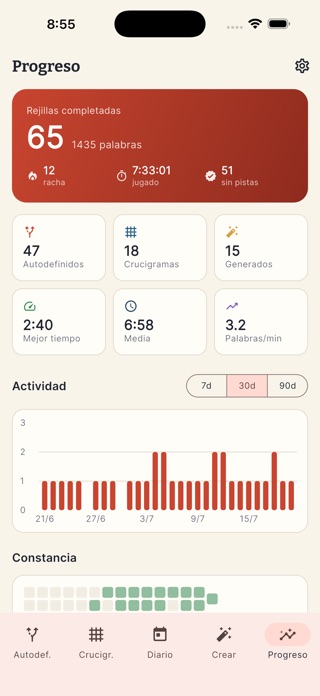 Crucista: Crucigramas Español screenshot 5