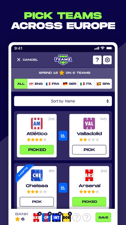 #2. Fantasy Teamz (iOS) By: Teamz Ltd
