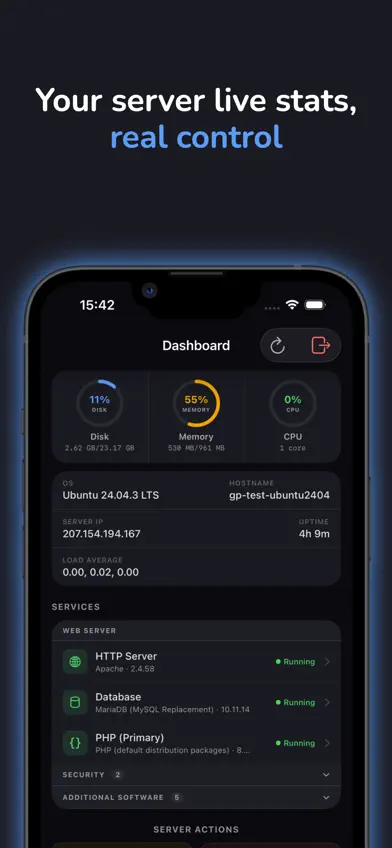 goPanel screenshot 1