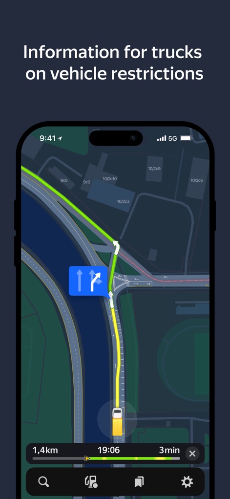 Yandex Navi – navigation, maps - Truck-Specific Routes