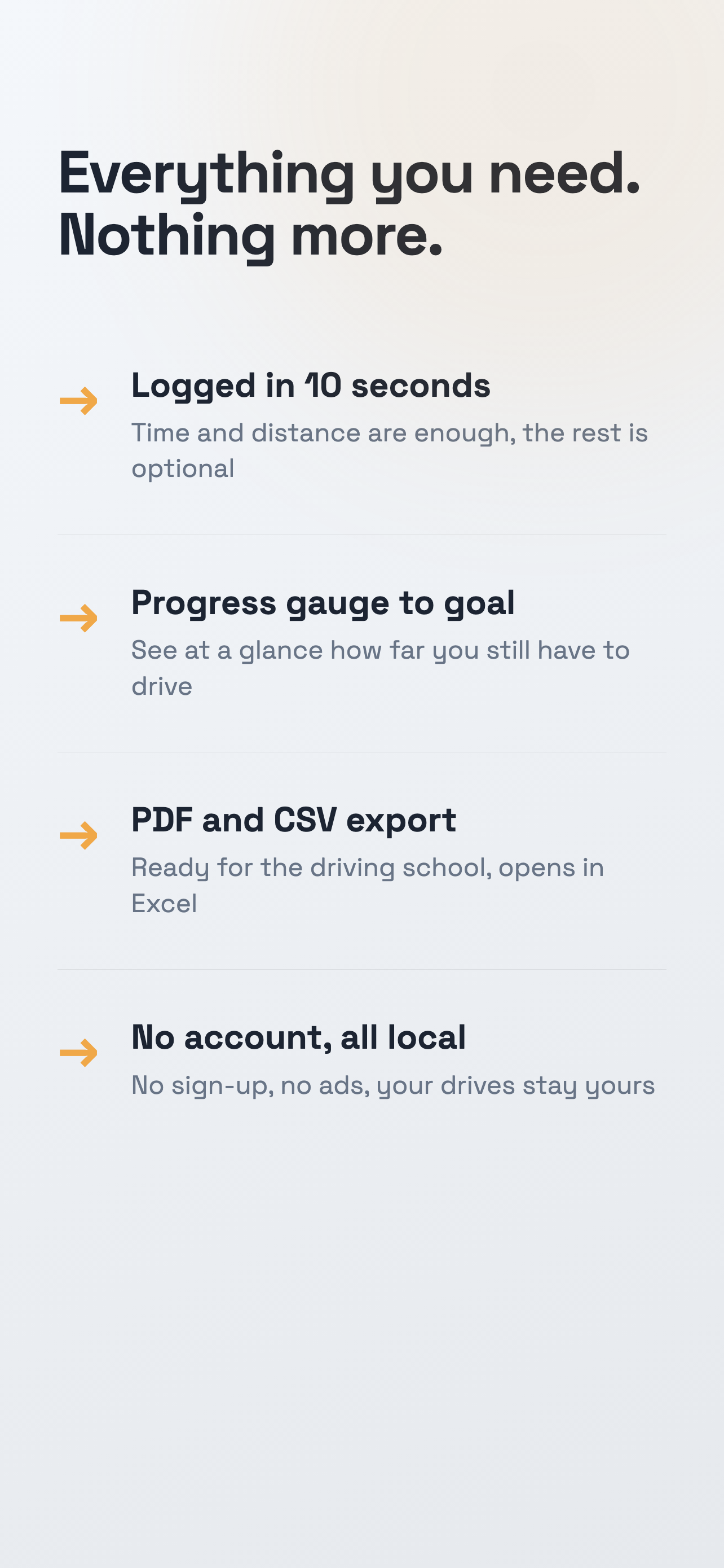 Learner Driver Log : Trajeo