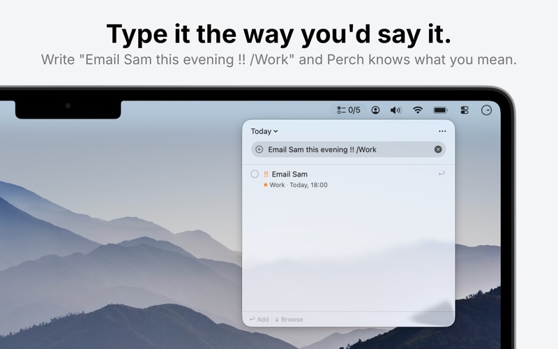 Perch: Menu Bar Reminders screenshot
