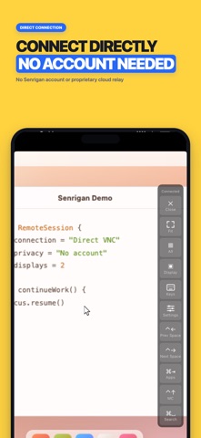 Senrigan Remote Desktop iPhone screenshot