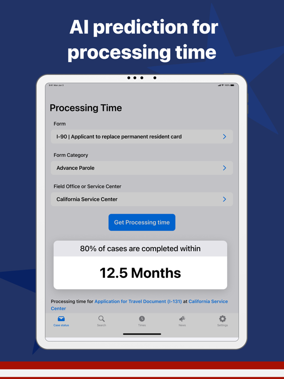 Case Tracker for USCIS Citizen iPad screenshot 7 - Education app