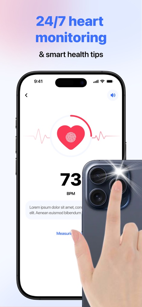 CardiaLink-Heart rate&Health - Discover how this tool enables users to conduct direct health scans, using the device's camera for instant heart rate measurement and displaying the corresponding waveform.