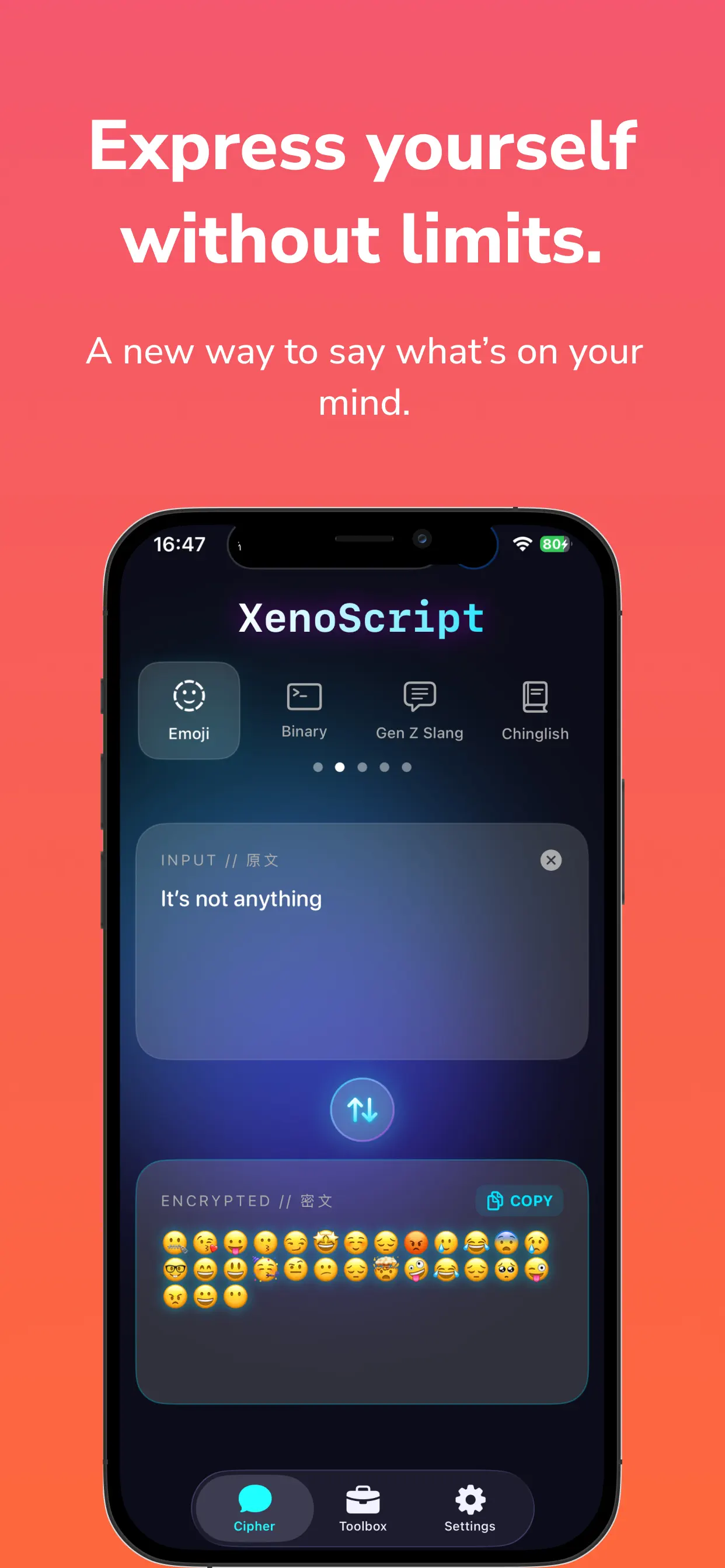 #1. XenoScript - Text Encryptor. (iOS) di: yu liu