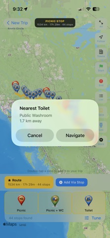 PicnicStopMap screenshot