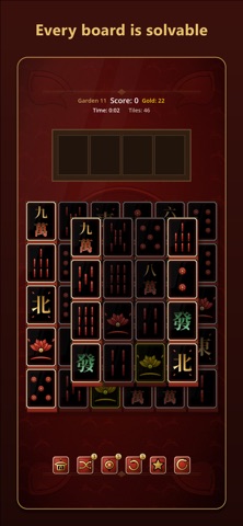 Mahjong Solitaire: Red Lotus Screenshot 2 of 7