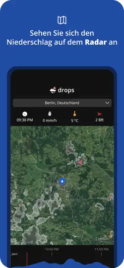 Screenshot von Drops – Der Regenalarm auf dem iPhone 3