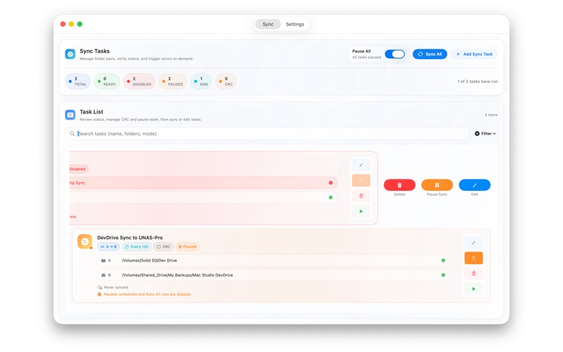 BurzSync screenshot