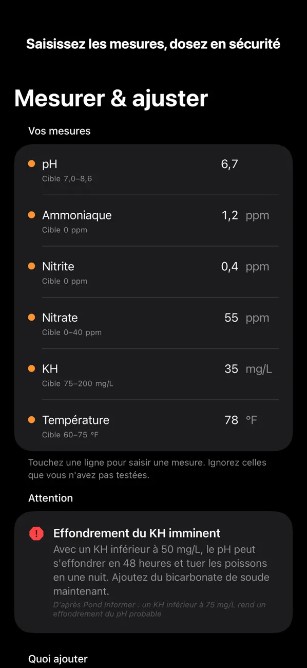 Screenshot #3 pour Pond: Chimie de Bassin à Koï