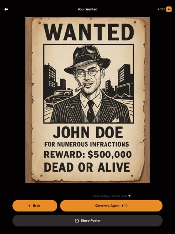 Wanted Poster Maker iPad screenshot
