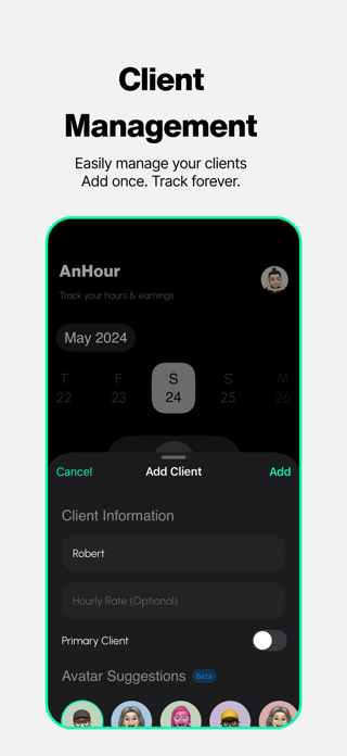 AnHour: Hours & Work Tracker Screenshot 2 of 4