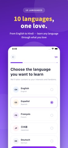 FaveLingo: AI Listening Quiz iPhone screenshot