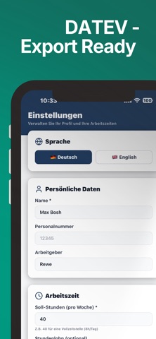 Stundenzettel pro — Screenshot 3