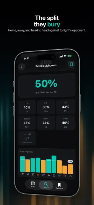 PropSplits: Player Prop Stats screenshot 2