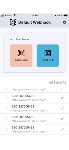 AllCodeRelay - QR Barcode NFC screenshot