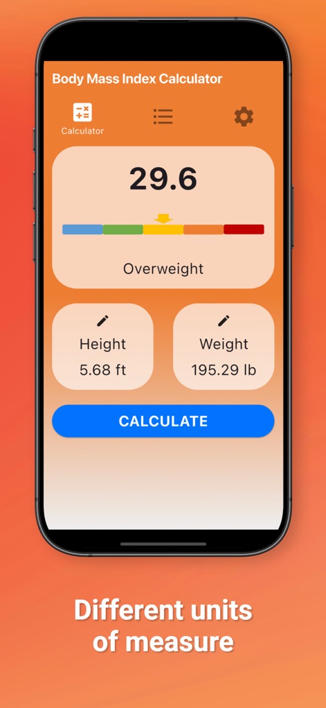 Body Mass Index Calculator App - Medical App | MWM