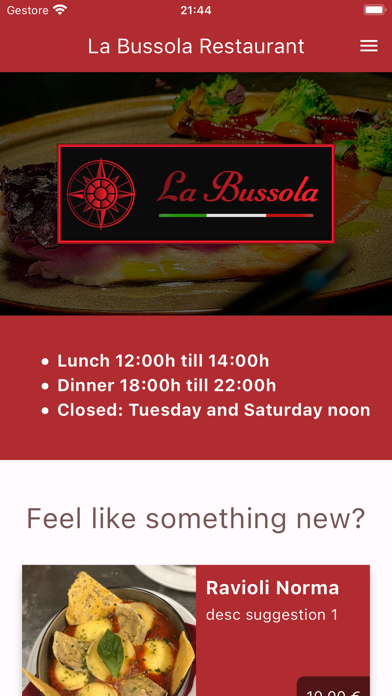 La Bussola Restaurant Screenshot