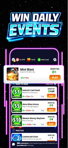 Cashteroid - Win Real Cash iPhone screenshot