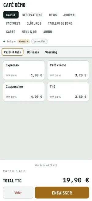 KAIROS Caisse screenshot 2