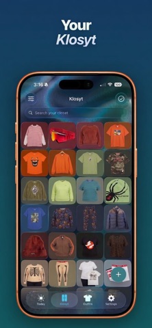 Klosyt: AI Outfit Planner iPhone screenshot