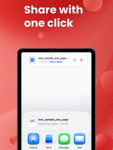 PDF to Word Converter & Docx iPad screenshot