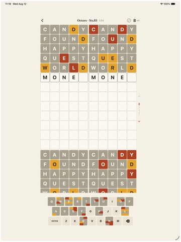 Octors- Daily 8 Words Puzzle iPad screenshot