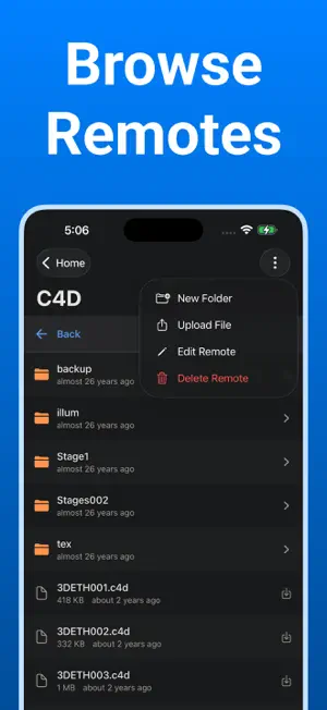 Rclone UI screenshot 4