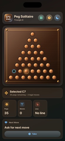 Wood Peg Solitaire Screenshot 2 of 10