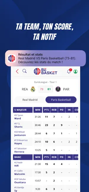 BeBasket.fr iPhone screenshot 4