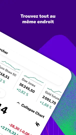 Capture d'écran de Yahoo Finance sur iPhone 2