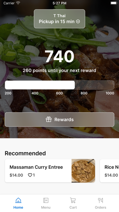 T Thai iPhone screenshot 1 - Food & Drink app