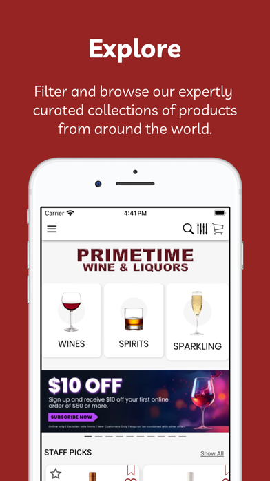 Primetime Liquors iPhone screenshot 1 - Shopping app