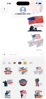 Happy Veterans Day Stickers screenshot 3