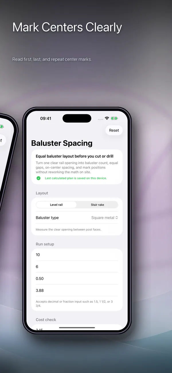 Screenshot #2 pour Baluster Spacing Pocket