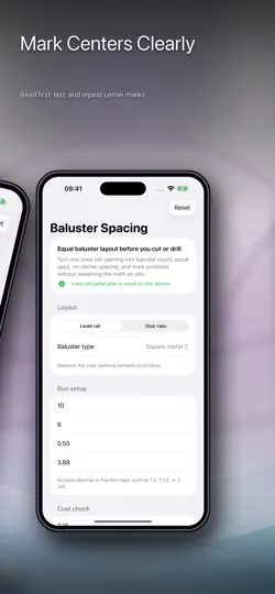 Screenshot von Baluster Spacing Pocket auf dem iPhone 2