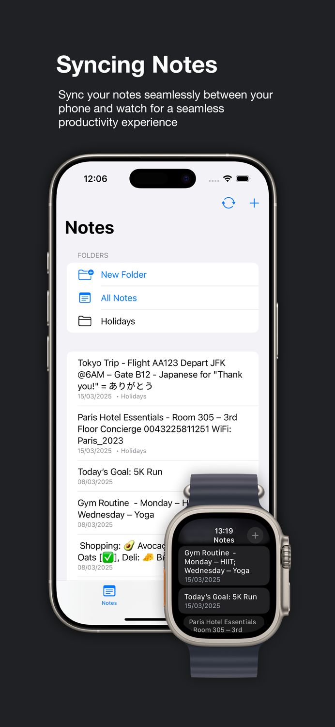 Smart Watch Notes Pro