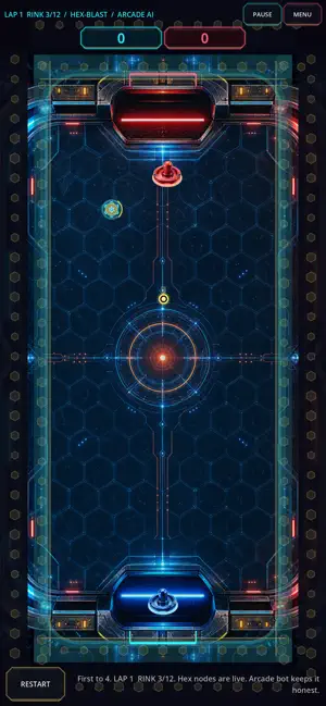 Retro Air Hockey: Level Run screenshot 3