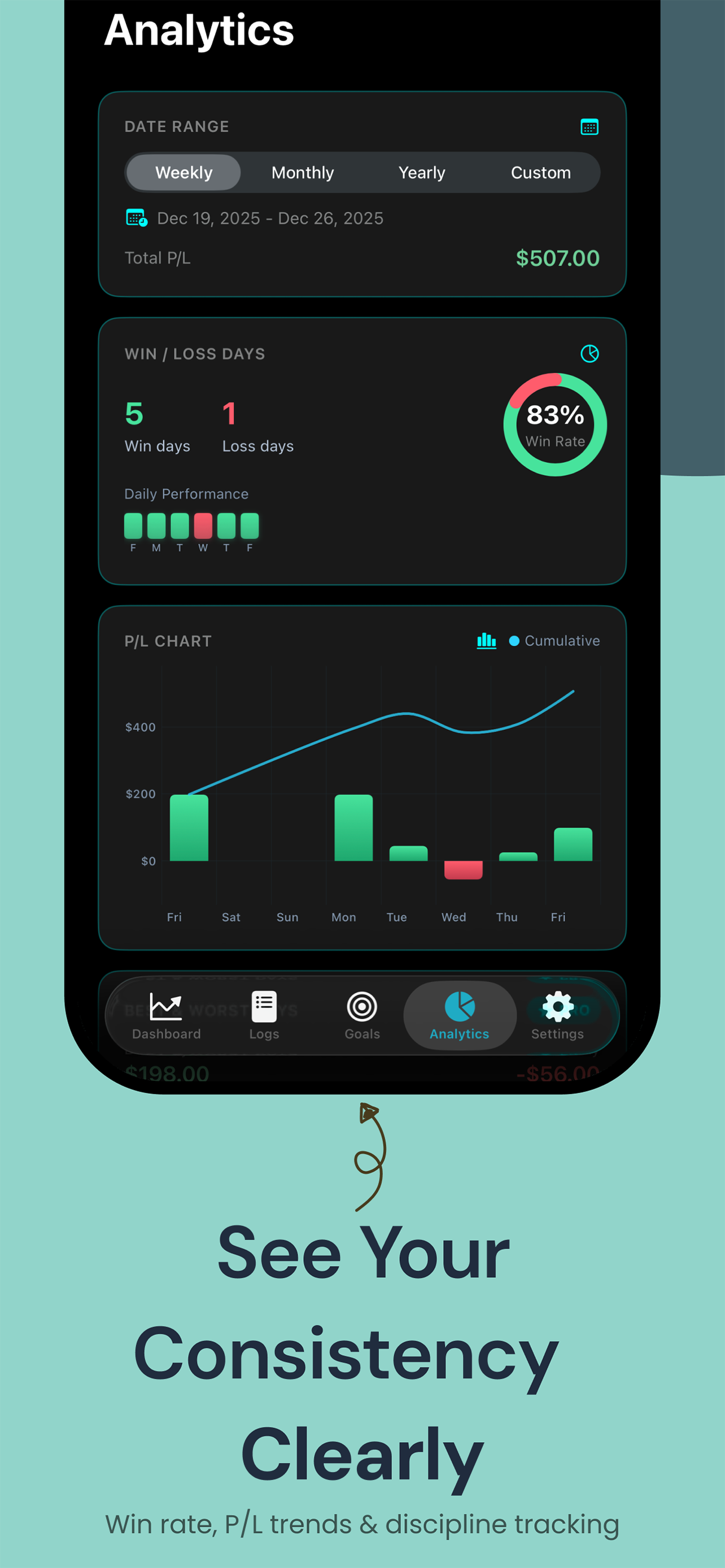 VeriPip: Trade Journal Goals screenshot 5