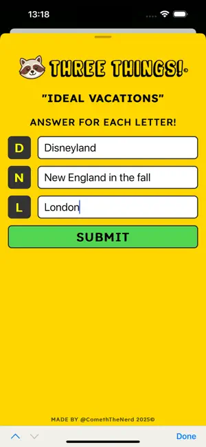 Three Things! screenshot 3