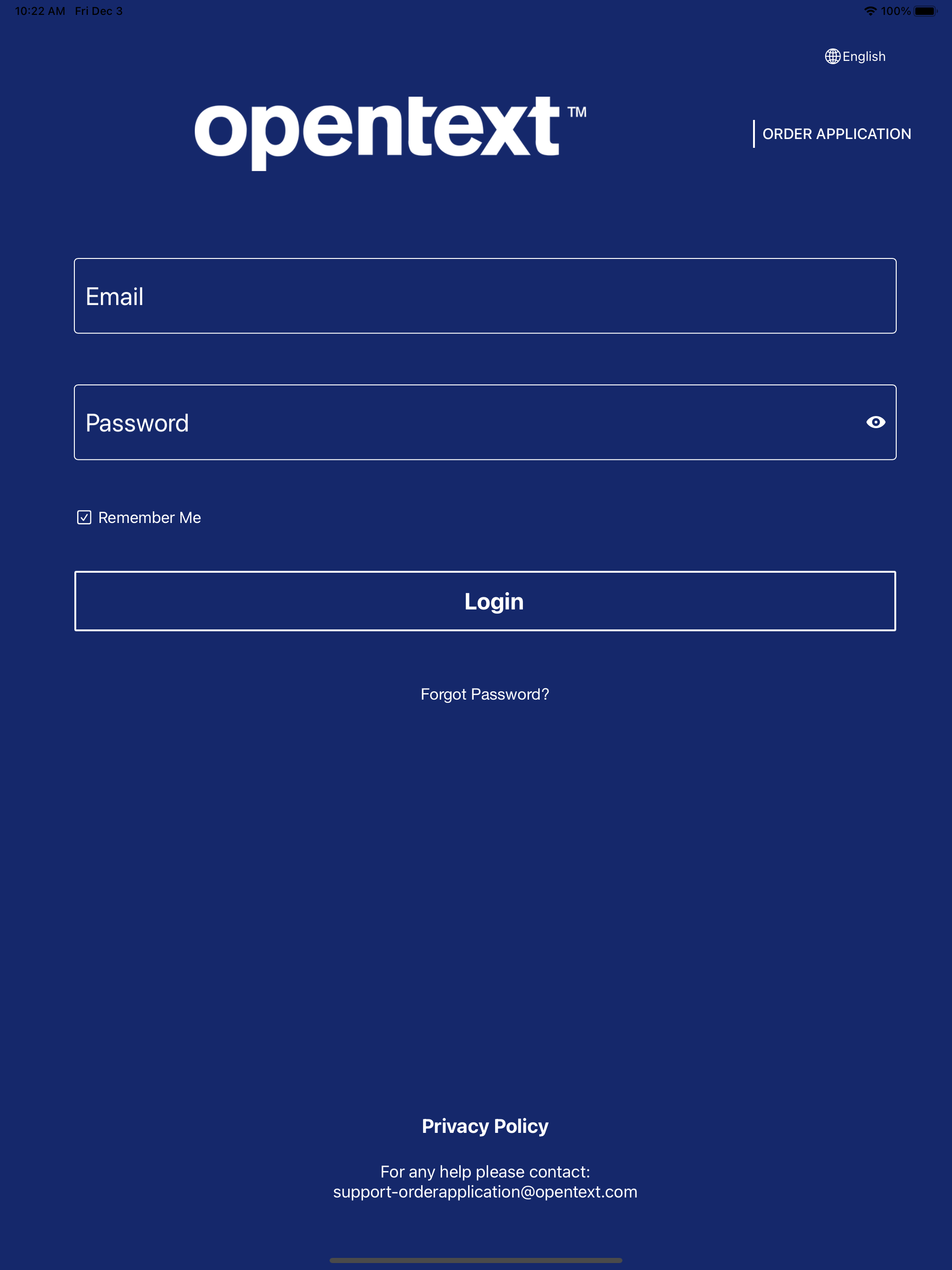 OT Order Application screenshot 12