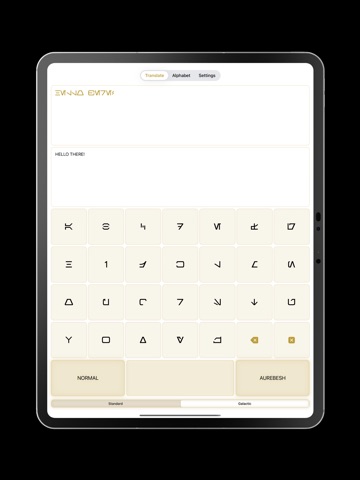 Aurebesh Translator iPad screenshot