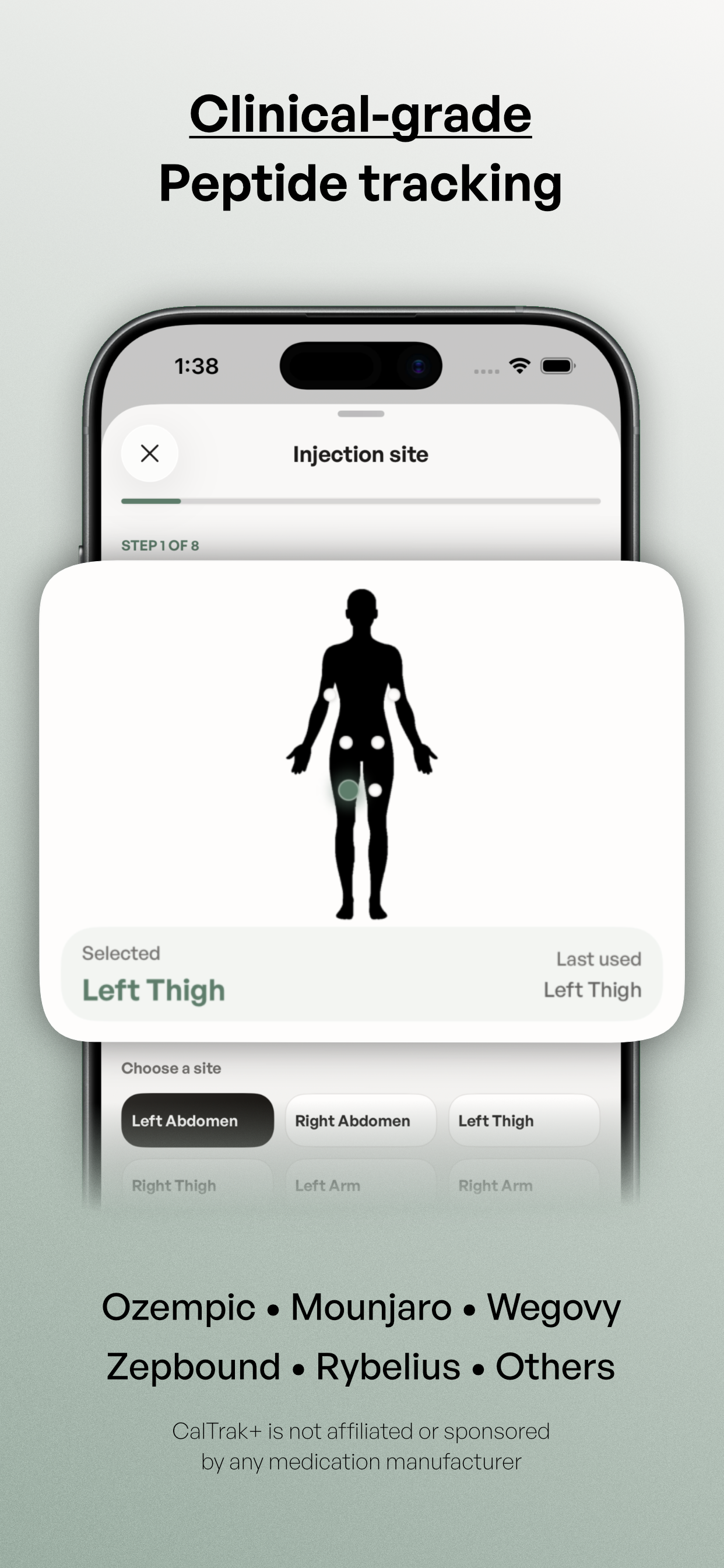 CalTrak+ Peptide/Food Tracker screenshot 3